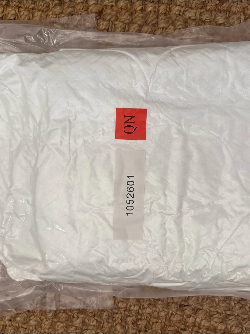 White Quilted Mattress Topper Cover Only